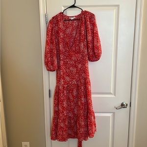 ASOS Curve: Tiered, Maxi, Wrap Dress; Not lined; NOT see through. Worn once.